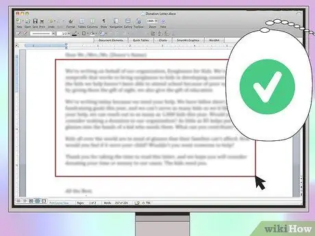 Отформатируйте письмо с просьбой о пожертвовании Шаг 10