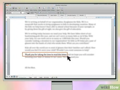 Отформатируйте письмо с просьбой о пожертвовании Шаг 11
