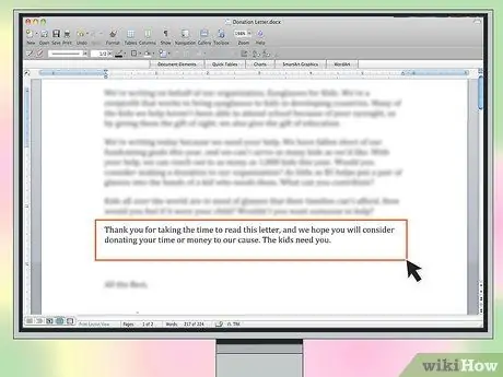 Отформатируйте письмо с просьбой о пожертвовании Шаг 12