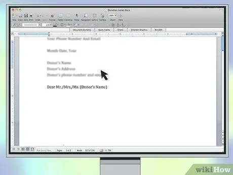 Отформатируйте письмо с просьбой о пожертвовании Шаг 4
