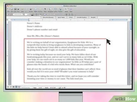 Отформатируйте письмо с просьбой о пожертвовании Шаг 5