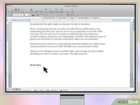 Отформатируйте письмо с просьбой о пожертвовании Шаг 6