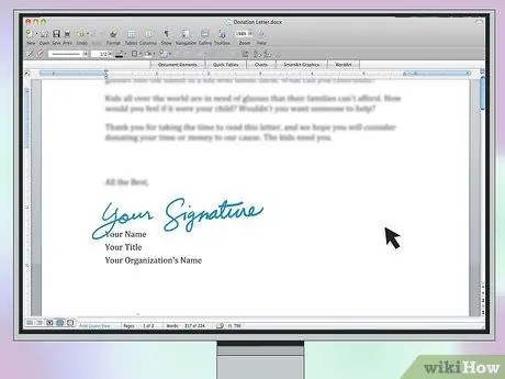 Отформатируйте письмо с просьбой о пожертвовании Шаг 7