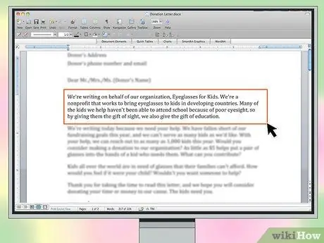 Отформатируйте письмо с просьбой о пожертвовании Шаг 8