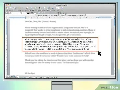Отформатируйте письмо с просьбой о пожертвовании Шаг 9