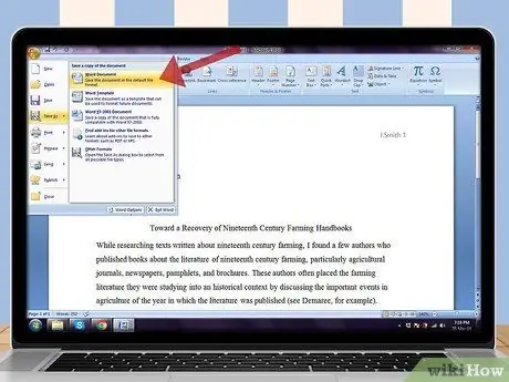 Создайте заголовок в формате MLA Шаг 13