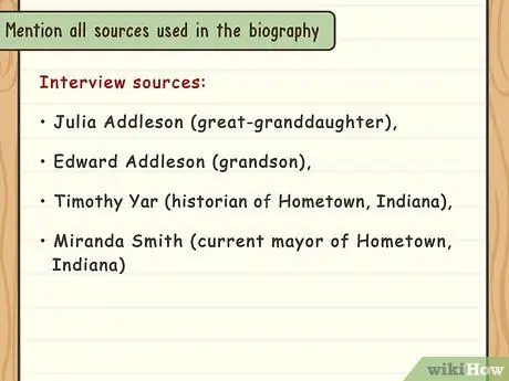 Напишите биографию Шаг 15