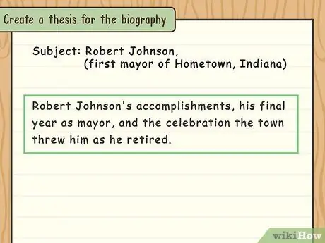 Напишите биографию Шаг 8