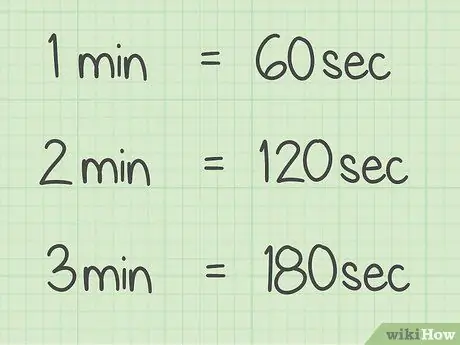 Преобразовать секунды в минуты Шаг 1