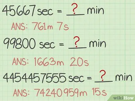 Преобразование секунд в минуты Шаг 5