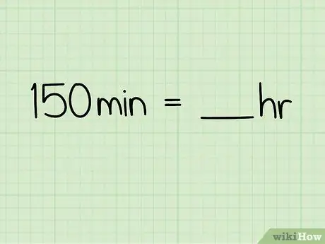 Преобразование минут в часы Шаг 1