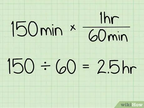 Преобразование минут в часы Шаг 3