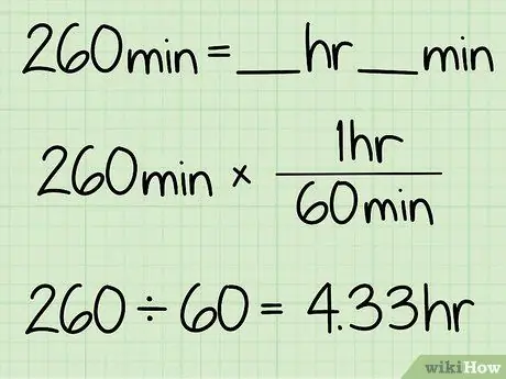 Преобразование минут в часы Шаг 6