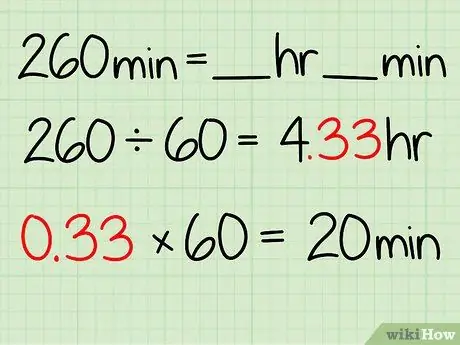 Преобразование минут в часы Шаг 7