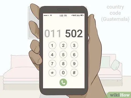 Позвоните в Гватемалу Шаг 2