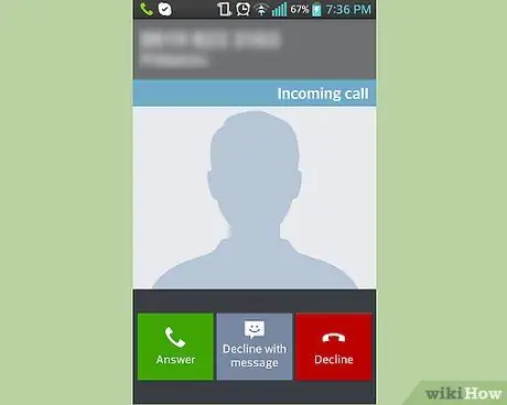 Отклонить телефонный звонок с помощью текстового сообщения Шаг 1