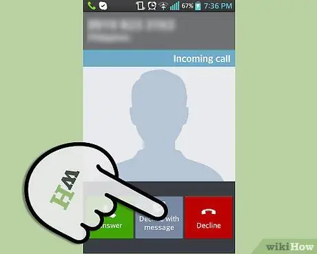 Отклонить телефонный звонок с помощью текстового сообщения Шаг 2