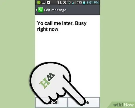 Отклонить телефонный звонок с помощью текстового сообщения Шаг 9