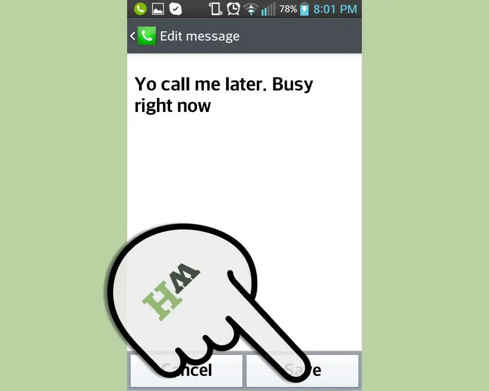 Как отклонить телефонный звонок с помощью текстового сообщения: 9 шагов