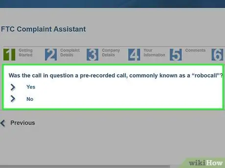 Сообщить о неприятных телефонных звонках Шаг 3