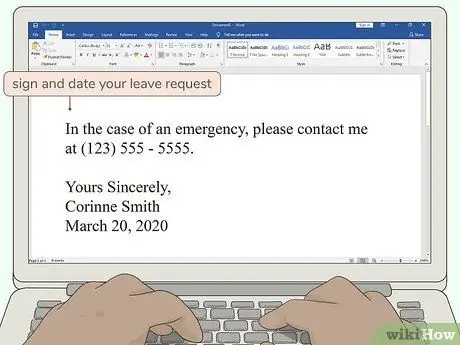 Напишите заявление о заработанном отпуске Шаг 5