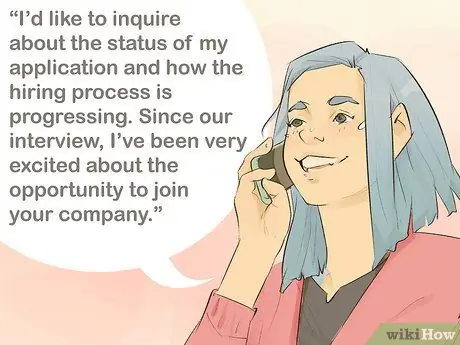 Спросите о статусе заявки после собеседования Шаг 15