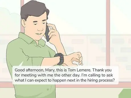 Спросите о следующих шагах в процессе собеседования Шаг 10