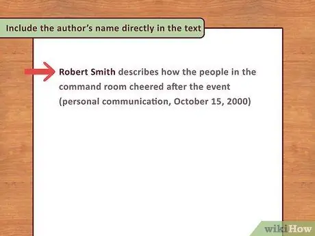 Цитируйте интервью в APA Step 8