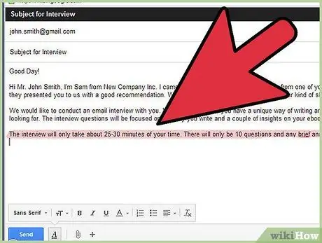 Проведите собеседование по электронной почте Шаг 3
