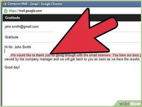Проведите собеседование по электронной почте Шаг 9