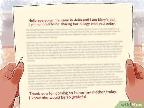 Напишите хвалебную речь матери, шаг 5