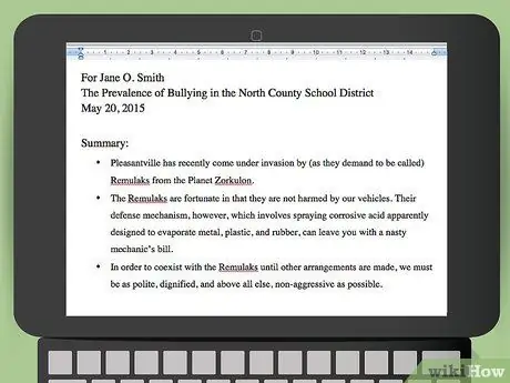Напишите информационный документ Шаг 5