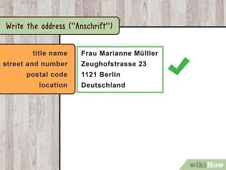 Напишите письмо на немецком языке Шаг 1