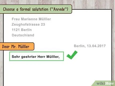 Напишите письмо на немецком языке Шаг 3