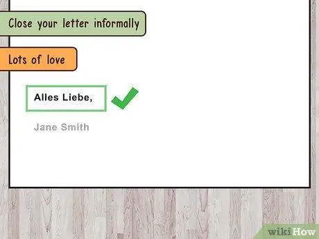 Написать письмо на немецком языке Шаг 8