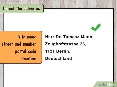 Написать письмо на немецком языке Шаг 9