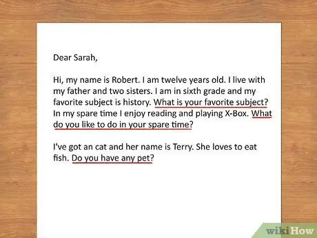 Напишите письмо другу по переписке. Шаг 4