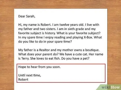 Напишите письмо другу по переписке. Шаг 6
