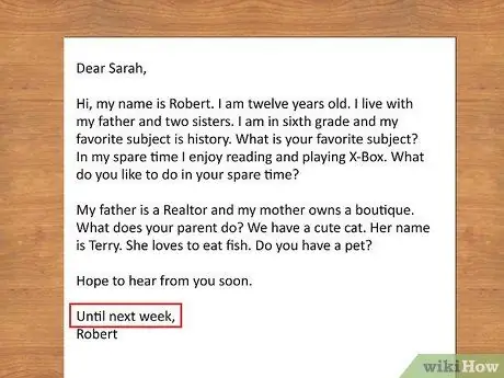 Напишите письмо другу по переписке. Шаг 9