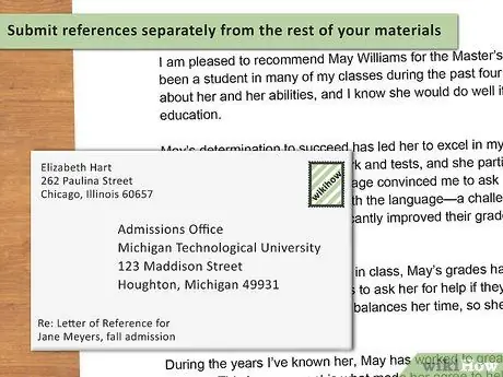 Обращайтесь к конвертам с рекомендациями колледжа Шаг 9