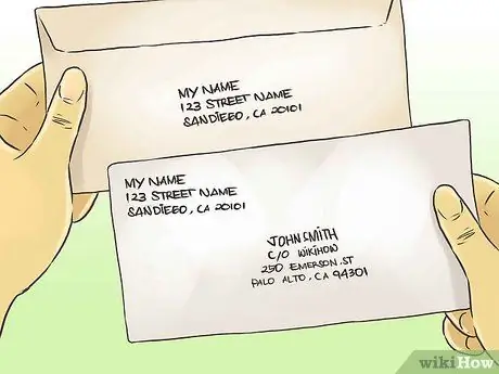 Адрес конверта на попечение кого-то другого Шаг 6