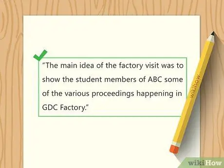 Напишите отчет о посещении Шаг 3