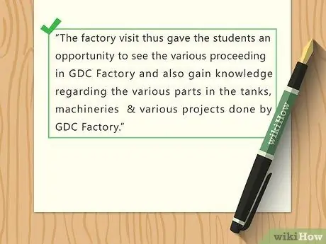 Напишите отчет о посещении Шаг 5