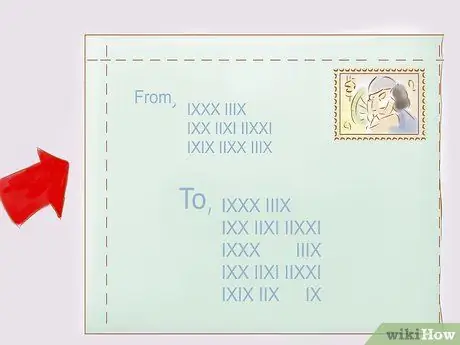 Откройте конверт с тремя перфорированными сторонами Шаг 8