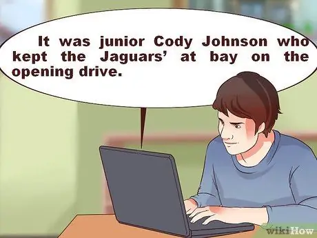 Напишите спортивный отчет, шаг 3