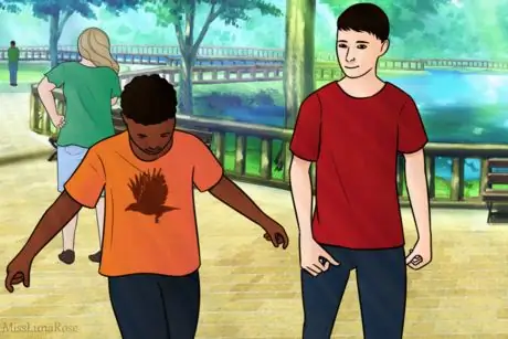 Adult and Happy Kid Walking