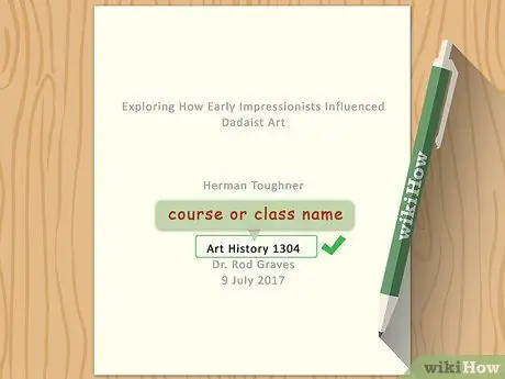 Сделайте титульную страницу в формате MLA Шаг 4