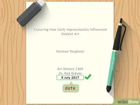 Сделайте титульную страницу в формате MLA Шаг 6