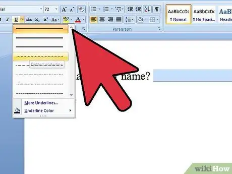 Подчеркнуть Шаг 10