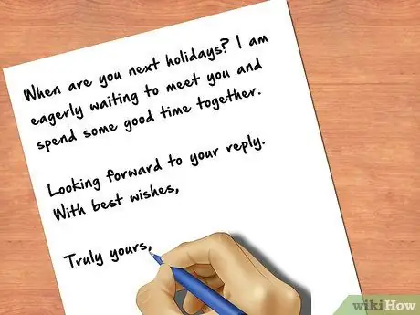 Искренне закончить письмо Шаг 3